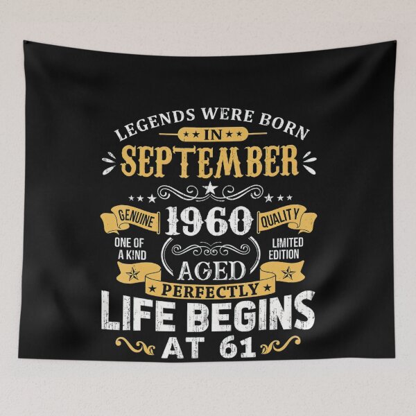 Item preview, Legends Were Born In September 1960 Shirt 61st Birthday T-Shirt  designed and sold by gafastore.