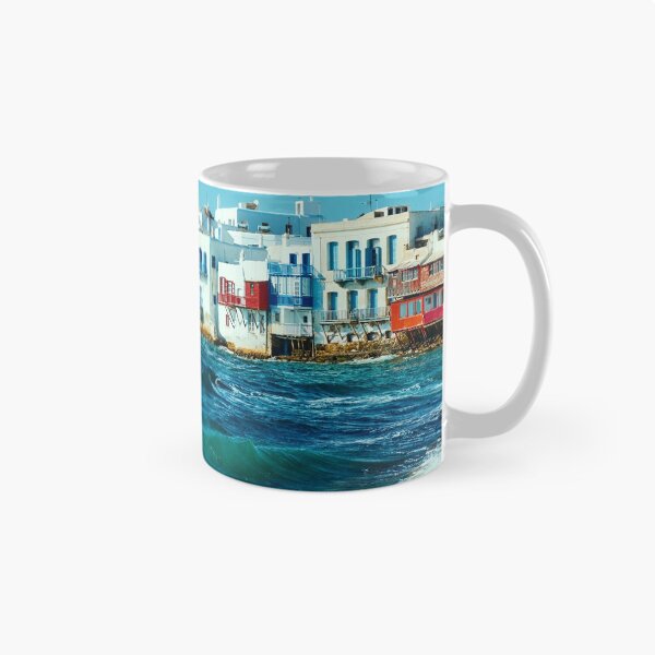 Item preview, Little Venice in Mykonos, Greece, Colorful Houses and Turquoise Water designed and sold by WorldLandscapes.