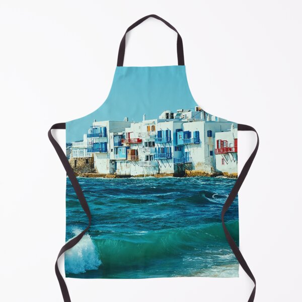 Item preview, Little Venice in Mykonos, Greece, Colorful Houses and Turquoise Water designed and sold by WorldLandscapes.