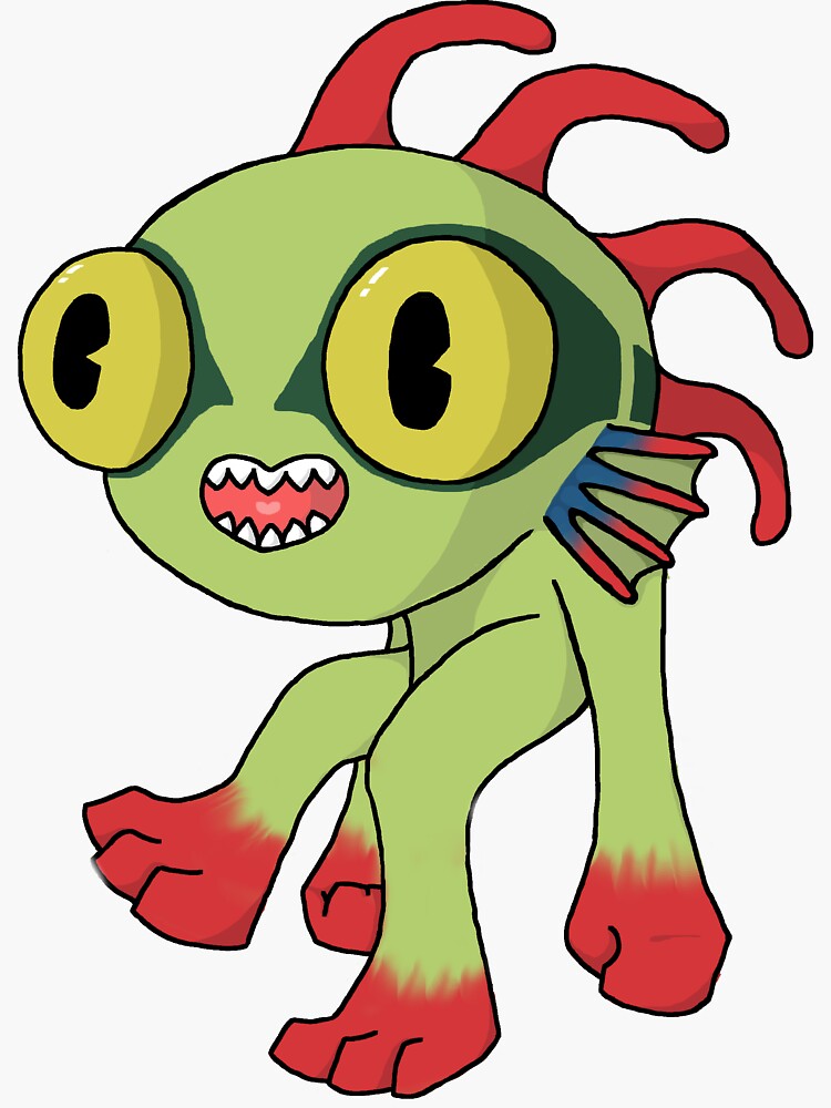 "The Cute Murloc" Sticker by HyjynxHearts Redbubble