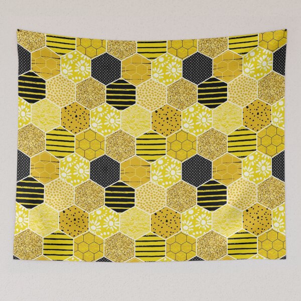 Item preview, Whimsical Honeycomb Geometric Pattern designed and sold by WildHoneyDesign.