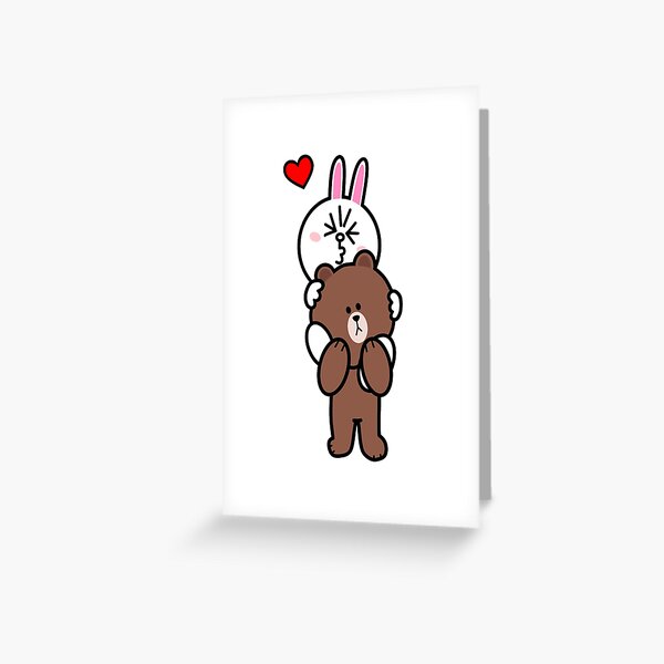 Brown Bear Cony Carry Me Home My Love Greeting Card