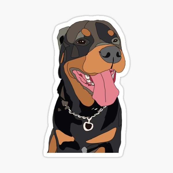 Happy Rottweiler Sticker
