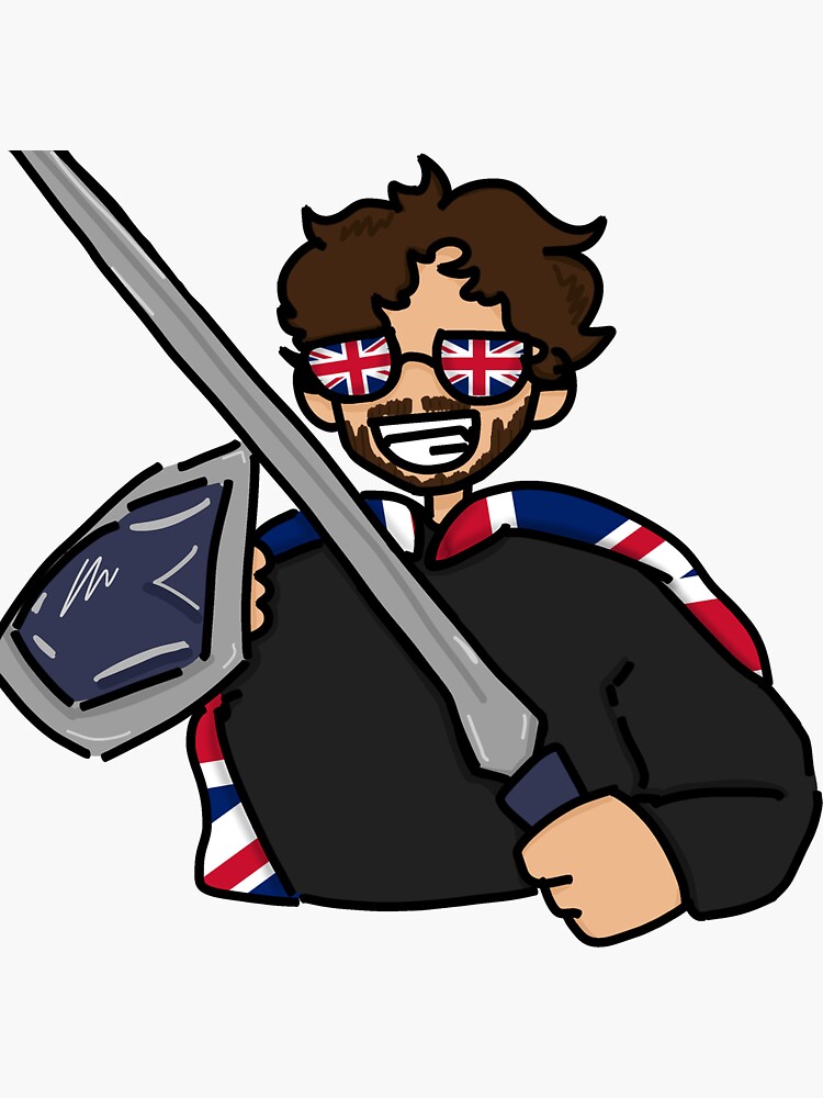 “Hasanabi Hasan Piker Birthday British Flag Cool Sticker” Sticker by