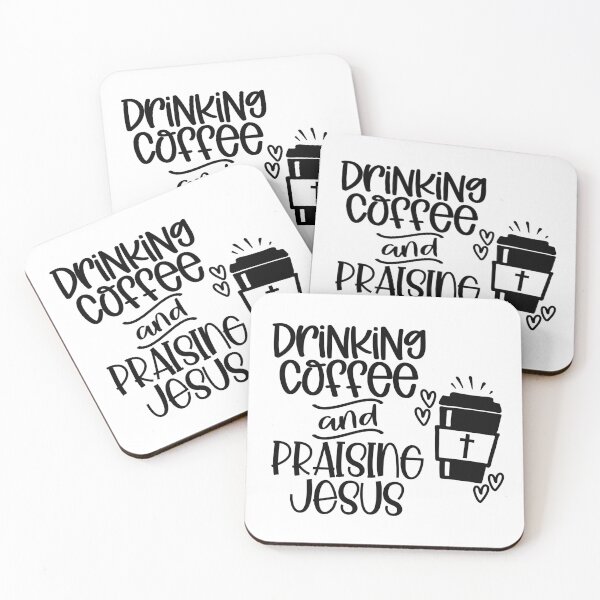 Item preview, Drinking Coffee And Praising Jesus designed and sold by Comfy Creations.