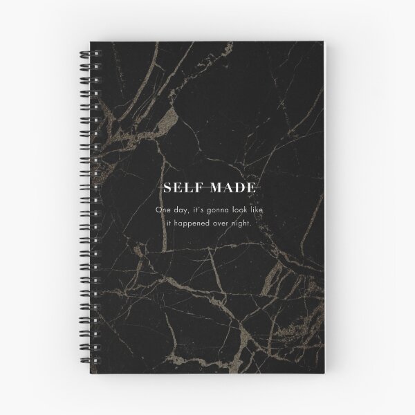 Item preview, Motivational Hustler / Entrepreneur Quote on Black Gold Marble - One day, its gonna look like it happened overnight. designed and sold by LaceySkies.