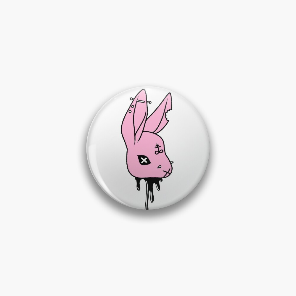 Creepy cute bunny goth punk pastel  Sticker for Sale by spacenerdmerch