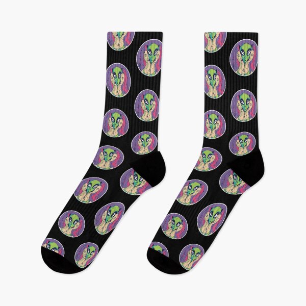 Item preview, Colorful vibrant portrait of an alien from outer space face in disguise as human girl designed and sold by TRIBExSPACE.