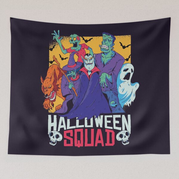 Item preview, Halloween Monster Squad // Zombie, Witch, Vampire, Ghost, Werewolf, Frankenstein designed and sold by SLAG-Creative.