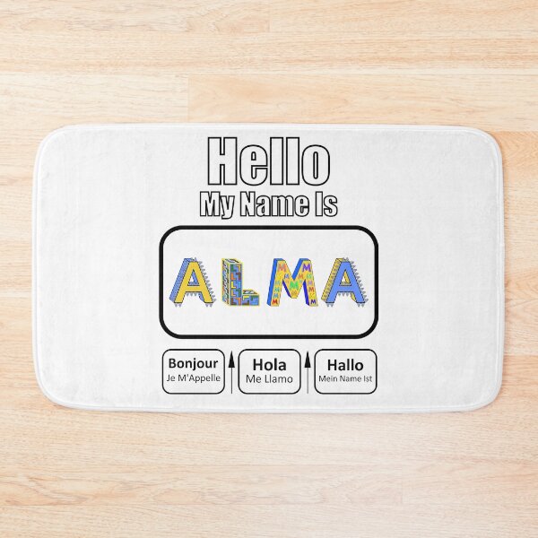 Item preview, Hello My Name Is Alma Nametag For Light Background designed and sold by artfulnotebook.