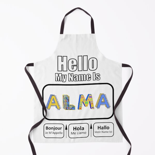 Item preview, Hello My Name Is Alma Nametag For Light Background designed and sold by artfulnotebook.