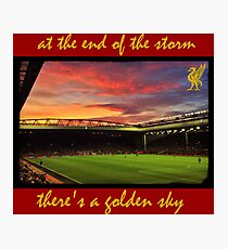 At the end of the storm there's a golden sky Photographic Print