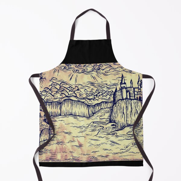 Item preview, Castle by the Sea - Original Brush Pen Print designed and sold by MurkwoodManor.