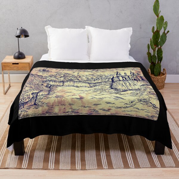 Item preview, Castle by the Sea - Original Brush Pen Print designed and sold by MurkwoodManor.