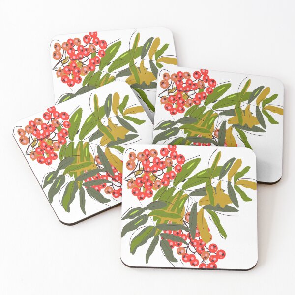 Item preview, rowan berry, mountain ash, autumn designed and sold by Natairbrush.