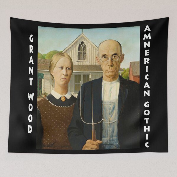 Item preview, Grant Wood - American Gothic designed and sold by FunWithChemo.
