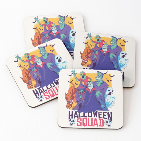 Item preview, Halloween Monster Squad // Zombie, Witch, Vampire, Ghost, Werewolf, Frankenstein designed and sold by SLAG-Creative.