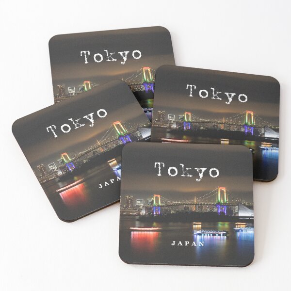 Item preview, Tokyo, Japan - Beautiful Tokyo & Rainbow Bridge at Night (TT) designed and sold by leemcnut.