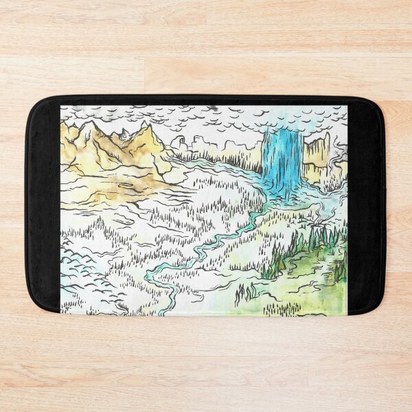 Item preview, Deep Valley Watercolor - Original Brush Pen Print designed and sold by MurkwoodManor.