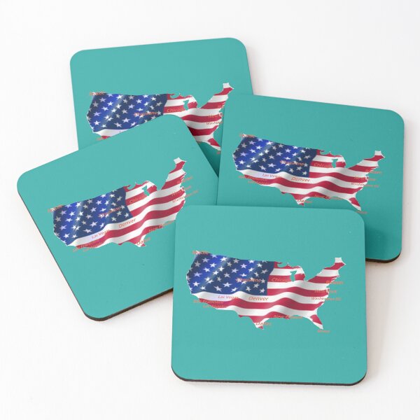 Item preview, u.s flag map designed and sold by nigejohn.