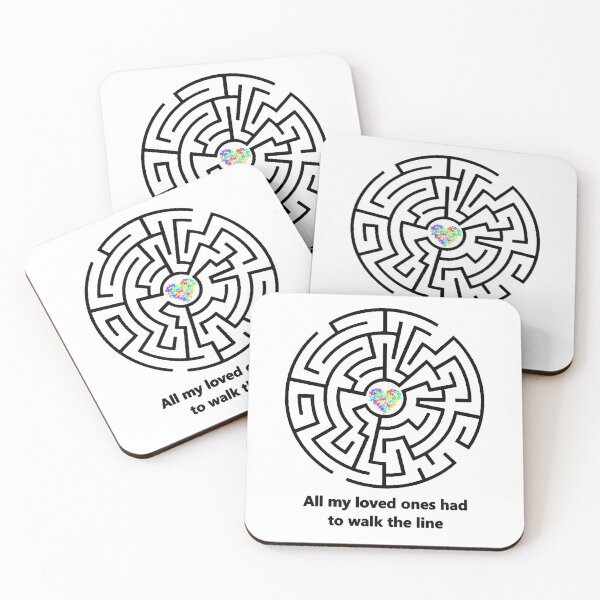 Item preview, Autism Puzzle Heart maze, walk the line designed and sold by Hypnotees.