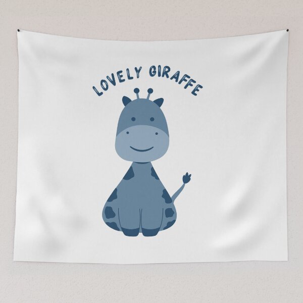 Item preview, lovely giraffe blue kids blue children gift cute cute designed and sold by MeryemSpace.