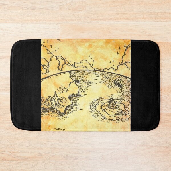 Item preview, Globe on Parchment - Original Brush Pen Print designed and sold by MurkwoodManor.