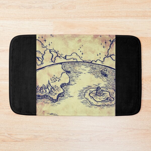 Item preview, Globe on Parchment 2 - Original Brush Pen Print designed and sold by MurkwoodManor.