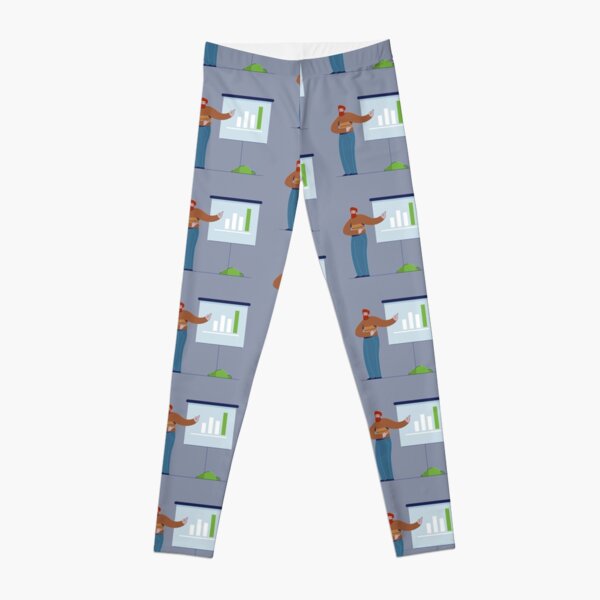 a person explaining a graph sheet illustration illustration Leggings