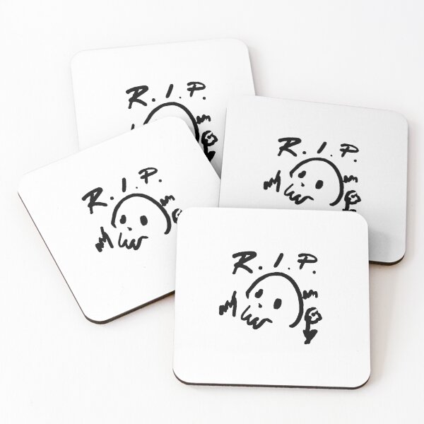 Item preview, Simple R.I.P. skull with flower and grass design designed and sold by D-Storm-.