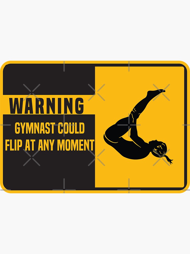 "Warning Gymnast Could Flip at Any Moment Girls' Womens Gymnast shirt
