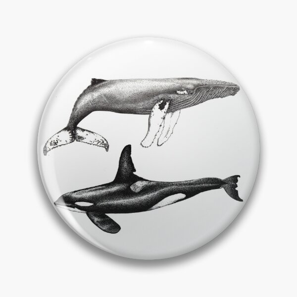 Item preview, Orca killer whale and humpback whale designed and sold by chloeyzoard.