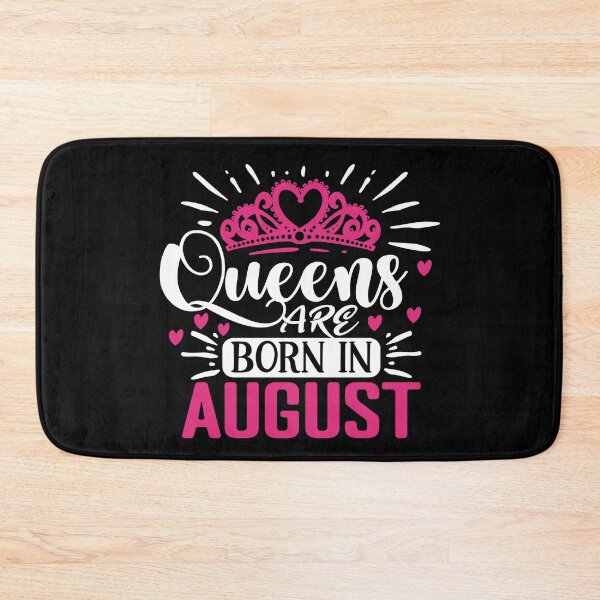 Item preview, Queens are born in August typography design with crown for girls to their birthday designed and sold by Decconer.