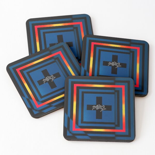Item preview, BLUE SQUARED TAG OF ESONE ABSTRACT URBAN GRAFFITI STREET STYLE designed and sold by GraffitiBomberZ.