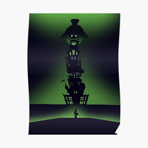 Luigi's Mansion - Minimalist Travel Style - Video Game Art Poster
