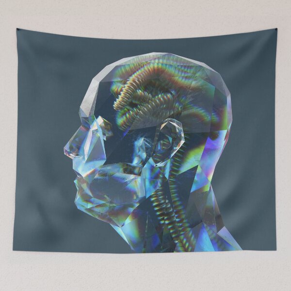 Item preview, artificial glass human head  designed and sold by Mike Kiev art.