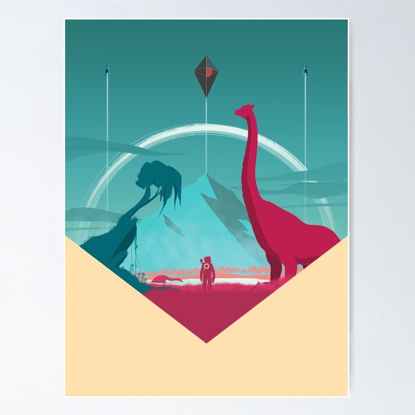 Artikel-Vorschau von No Man's Sky - Minimalistischer Reisestil - Videospielkunst, designt und verkauft von PopCultArcade.