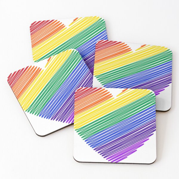 Item preview, Rainbow Heart Print designed and sold by inquestyle.