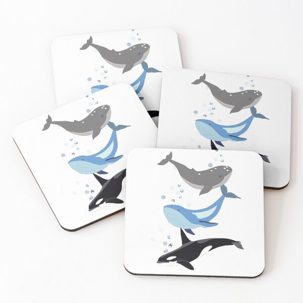 Item preview, Swimming Whale Trio  designed and sold by Leatextileart.