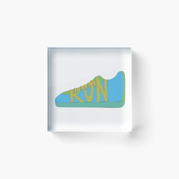 Item preview, Blue and Green Running Shoe Doodle designed and sold by klaireep.