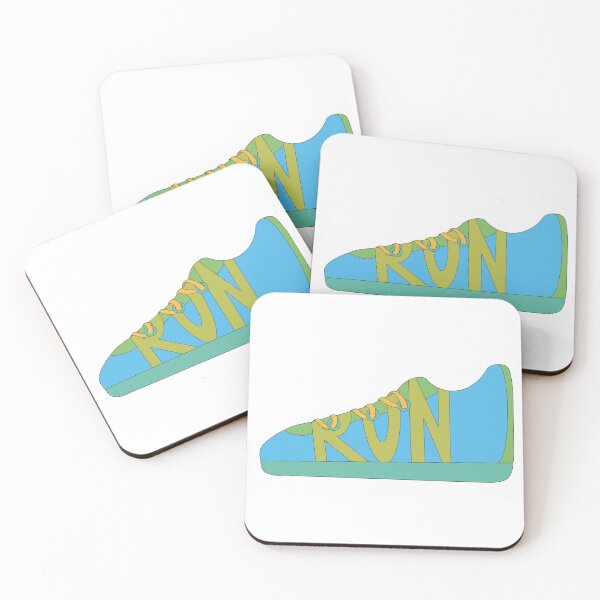 Item preview, Blue and Green Running Shoe Doodle designed and sold by klaireep.