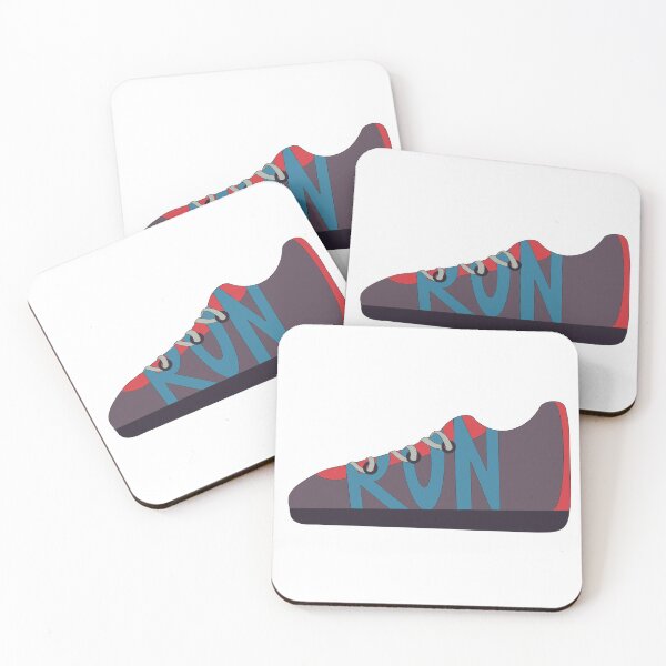 Item preview, Red, Blue, and Purple Running Shoe Doodle designed and sold by klaireep.