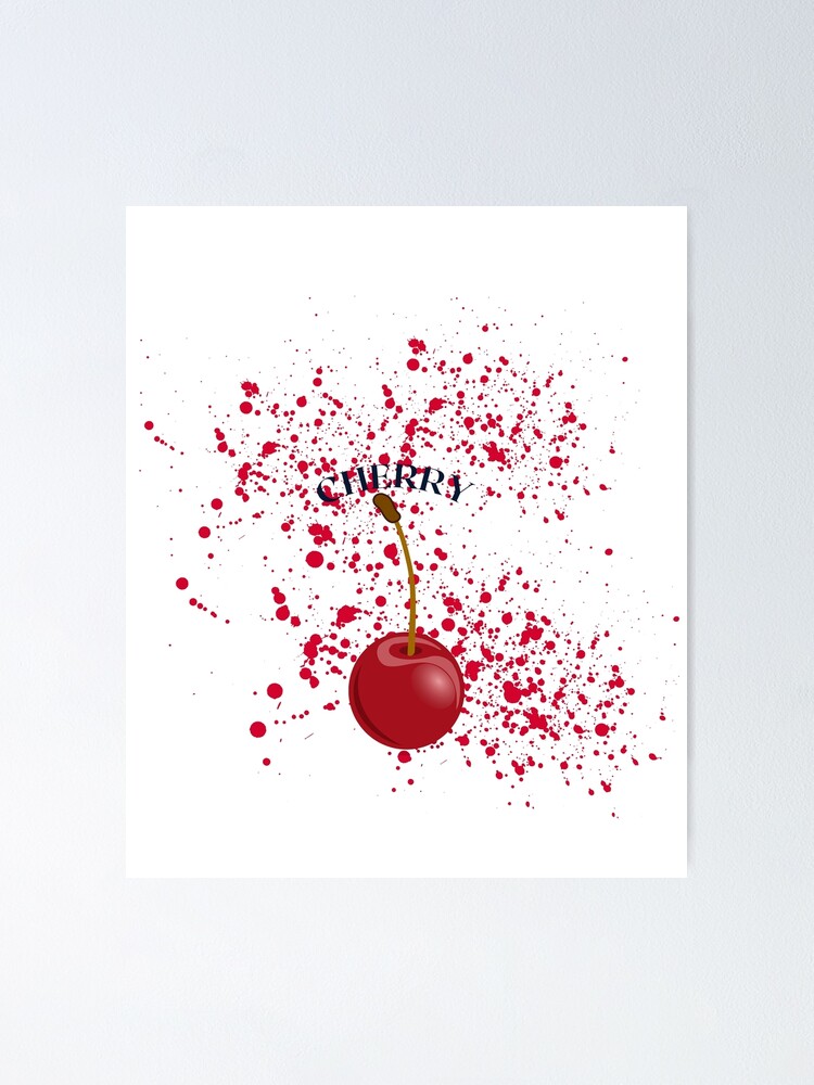 “Cherry splash” Poster for Sale by bubbles10001 | Redbubble