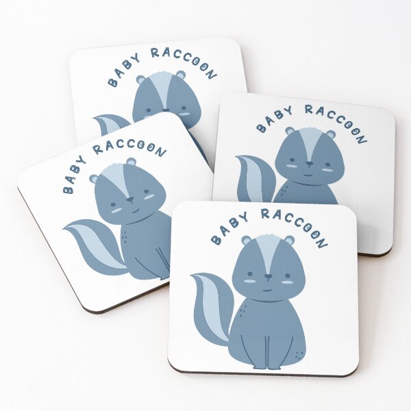 Item preview, blue kids blue children raccoon design cute gift baby animal designed and sold by MeryemSpace.