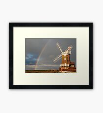 Cley Windmill and Rainbow 2010 Framed Print