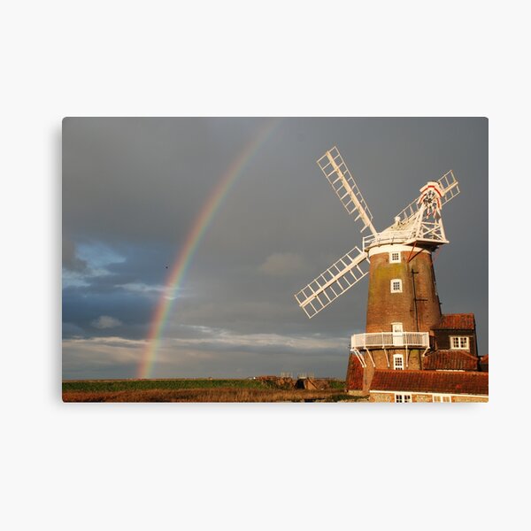 Cley Windmill and Rainbow 2010 Canvas Print