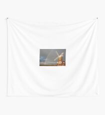 Cley Windmill and Rainbow 2010 Wall Tapestry