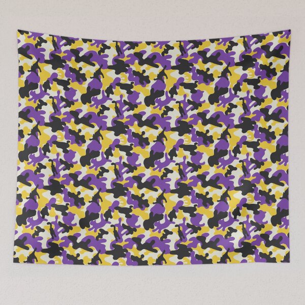 Item preview, Catmeowflage: Complementary Purple + Yellow designed and sold by WolfKat777.