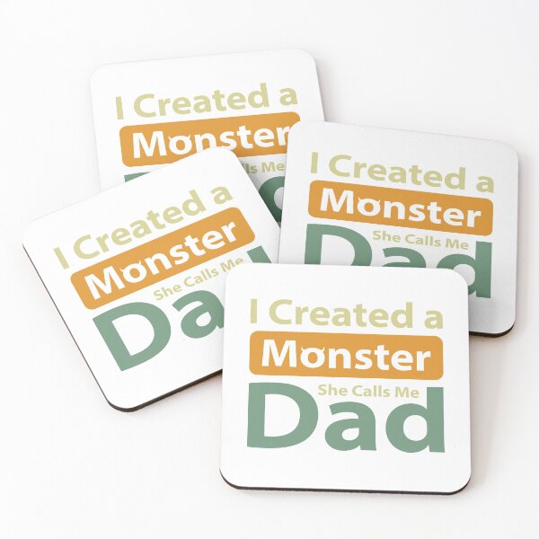 Item preview, Funny Fathers Day I Created A Monster She Calls Me Dad Colour Text base Design designed and sold by Babadollcraft.