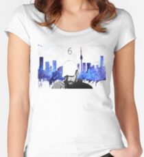 Drake - Watercolors (Blue) Women's Fitted Scoop T-Shirt